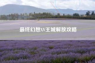 最终幻想XV王城解放攻略