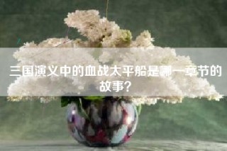 三国演义中的血战太平船是哪一章节的故事？
