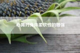 心舞对身体柔软性的增强