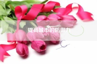 提高城市的防御力