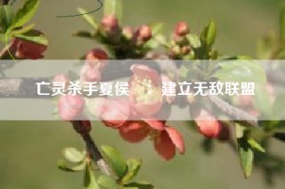 亡灵杀手夏侯惇：建立无敌联盟