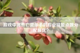 游戏中哪些亡灵杀手的专业技能点数分配最优？