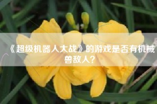 《超级机器人大战》的游戏是否有机械兽敌人？