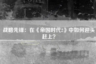 战略先锋：在《帝国时代2》中如何迎头赶上？