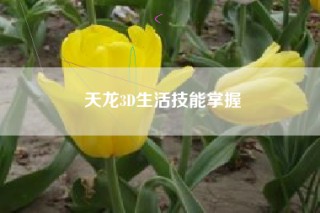 天龙3D生活技能掌握