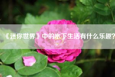 《迷你世界》中的水下生活有什么乐趣？  第1张