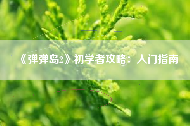 《弹弹岛2》初学者攻略：入门指南  第1张