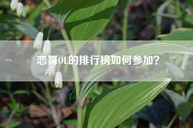 恋舞OL的排行榜如何参加？  第1张