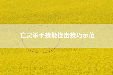 亡灵杀手技能连击技巧示范  第1张