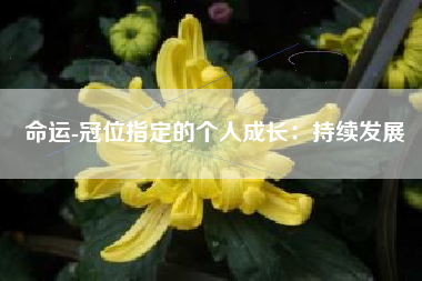 命运-冠位指定的个人成长：持续发展  第1张