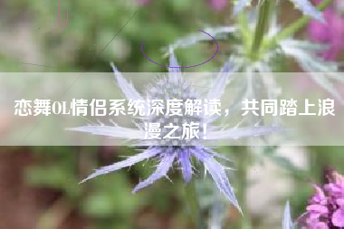 恋舞OL情侣系统深度解读，共同踏上浪漫之旅！  第1张