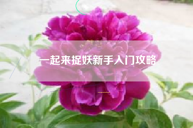 一起来捉妖新手入门攻略  第1张
