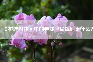 《棋牌游戏》中的特殊牌局规则是什么？  第1张