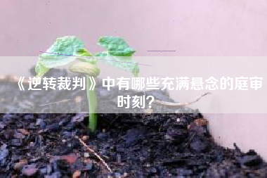 《逆转裁判》中有哪些充满悬念的庭审时刻？  第1张