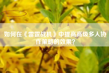 如何在《雷霆战机》中提高高级多人协作策略的效果？  第1张