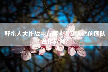 野蛮人大作战中有哪些激动人心的团队合作战例？  第1张