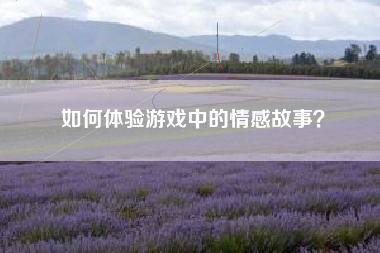 如何体验游戏中的情感故事？  第1张