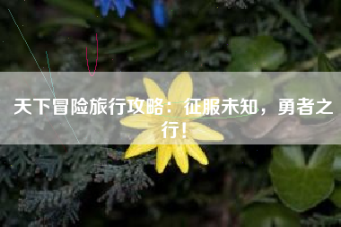 天下冒险旅行攻略：征服未知，勇者之行！  第1张