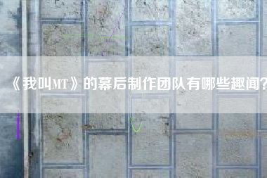 《我叫MT》的幕后制作团队有哪些趣闻？  第1张