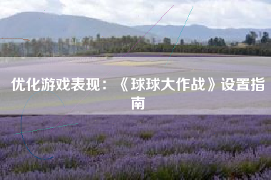 优化游戏表现：《球球大作战》设置指南  第1张