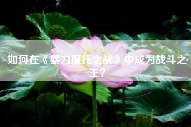 如何在《暴力魔托之战》中成为战斗之王？  第1张