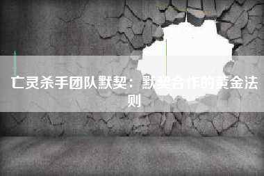 亡灵杀手团队默契：默契合作的黄金法则  第1张