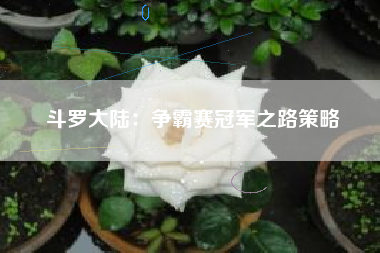 斗罗大陆：争霸赛冠军之路策略  第1张