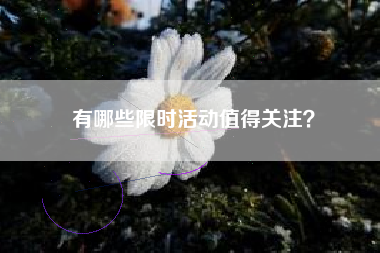 有哪些限时活动值得关注？  第1张