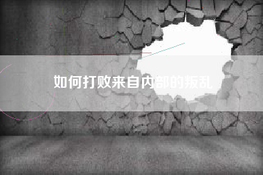 如何打败来自内部的叛乱  第1张