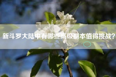 新斗罗大陆中有哪些高级副本值得挑战？  第1张