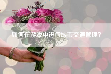 如何在游戏中进行城市交通管理？  第1张