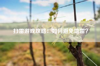 扫雷游戏攻略：如何避免地雷？  第1张