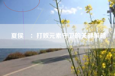 夏侯惇：打败元素守卫的关键策略  第1张