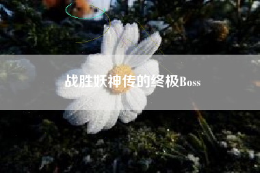 战胜妖神传的终极Boss  第1张