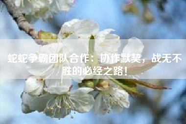 蛇蛇争霸团队合作：协作默契，战无不胜的必经之路！  第1张