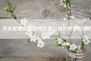 天天爱消除的游戏开发公司的历史如何？  第1张