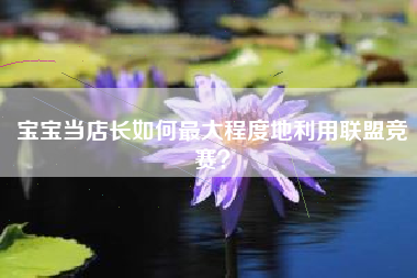 宝宝当店长如何最大程度地利用联盟竞赛？  第1张