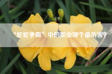 “蛇蛇争霸”中的职业哪个最厉害？  第1张