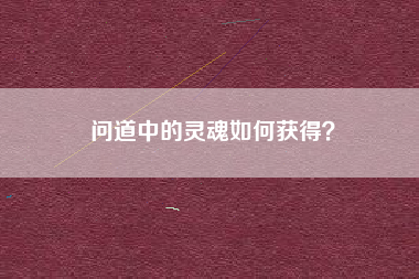 问道中的灵魂如何获得？  第1张