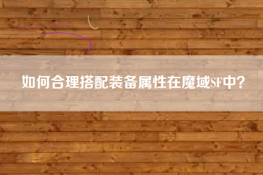如何合理搭配装备属性在魔域SF中？  第1张
