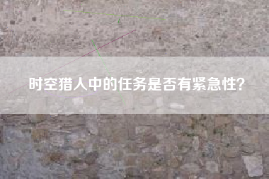 时空猎人中的任务是否有紧急性？  第1张