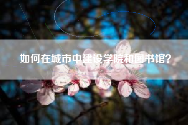 如何在城市中建设学院和图书馆？  第1张