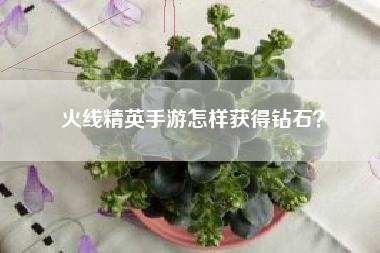 火线精英手游怎样获得钻石？  第1张
