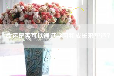 命运是否可以通过学习和成长来塑造？  第1张