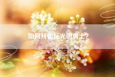 如何开始玩光明勇士？  第1张