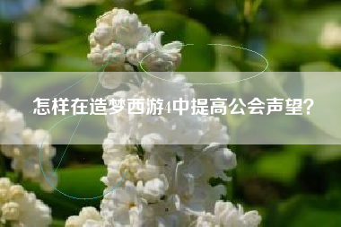 怎样在造梦西游4中提高公会声望？  第1张
