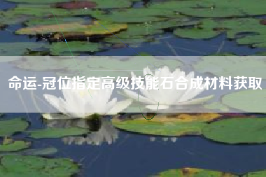 命运-冠位指定高级技能石合成材料获取  第1张