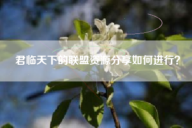 君临天下的联盟资源分享如何进行？  第1张