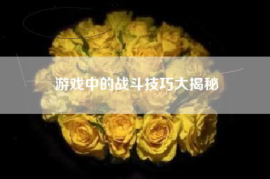 游戏中的战斗技巧大揭秘  第1张