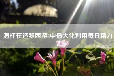 怎样在造梦西游4中最大化利用每日精力？  第1张